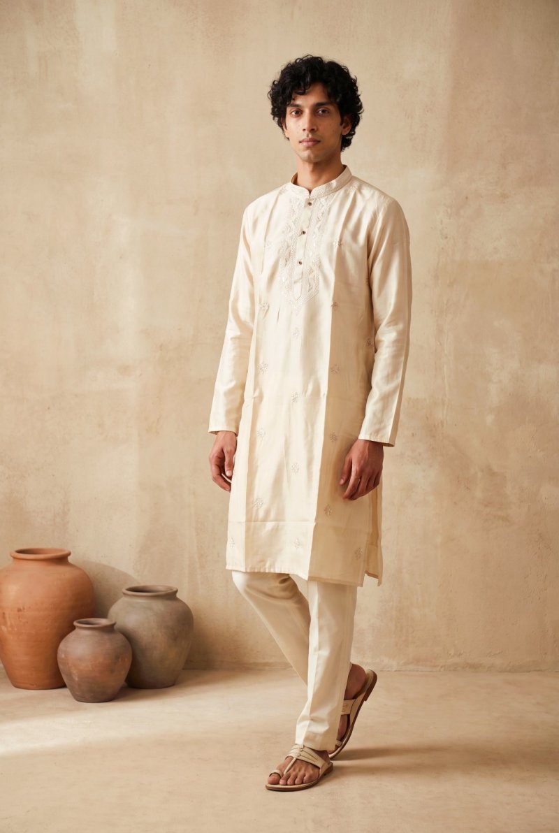Outluk Wedding Vol 57 Silk Mens Kurta With Pajama